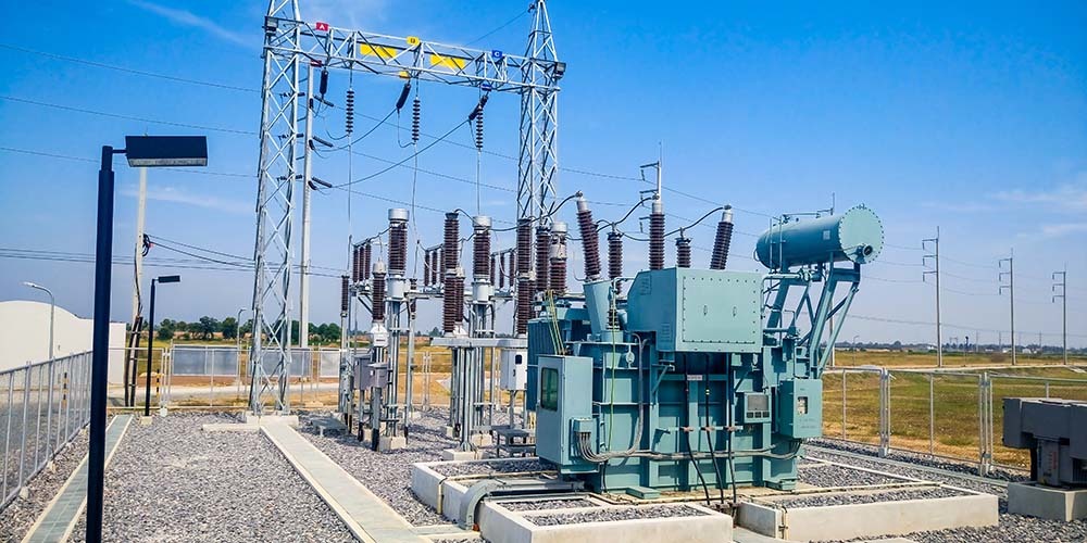 High voltage electrical switchgear substation